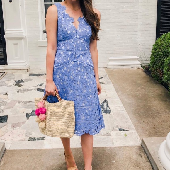 vineyard vines blue lace dress